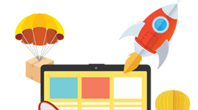 Computer blog concept illustration